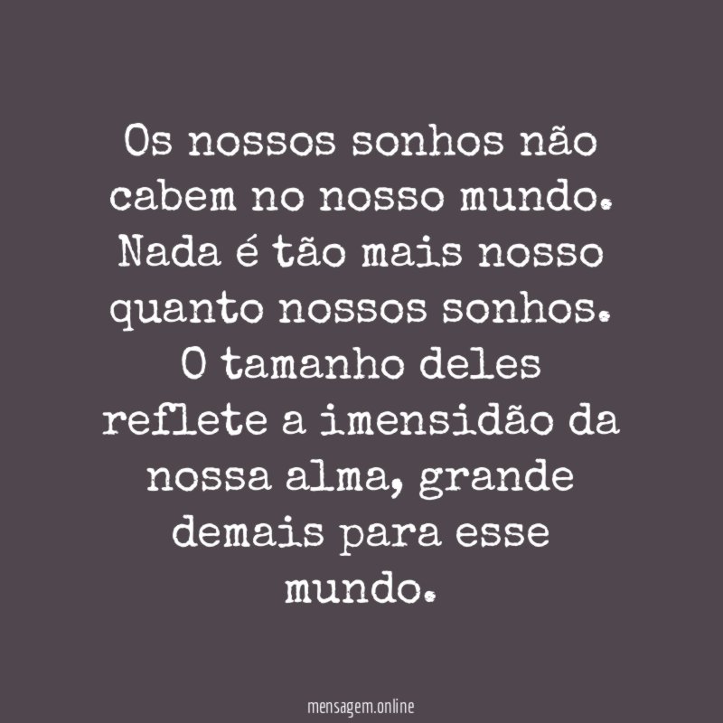 Nossos sonhos