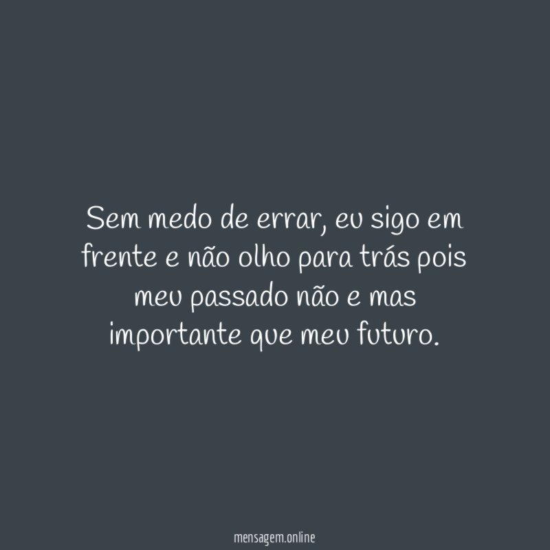 Sem medo de errar