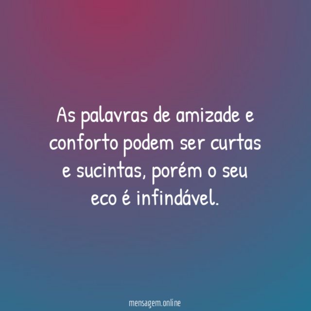 As palavras de amizade