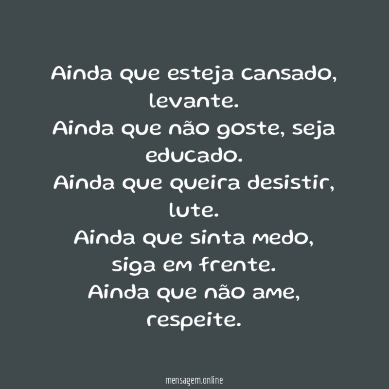 Ainda que…