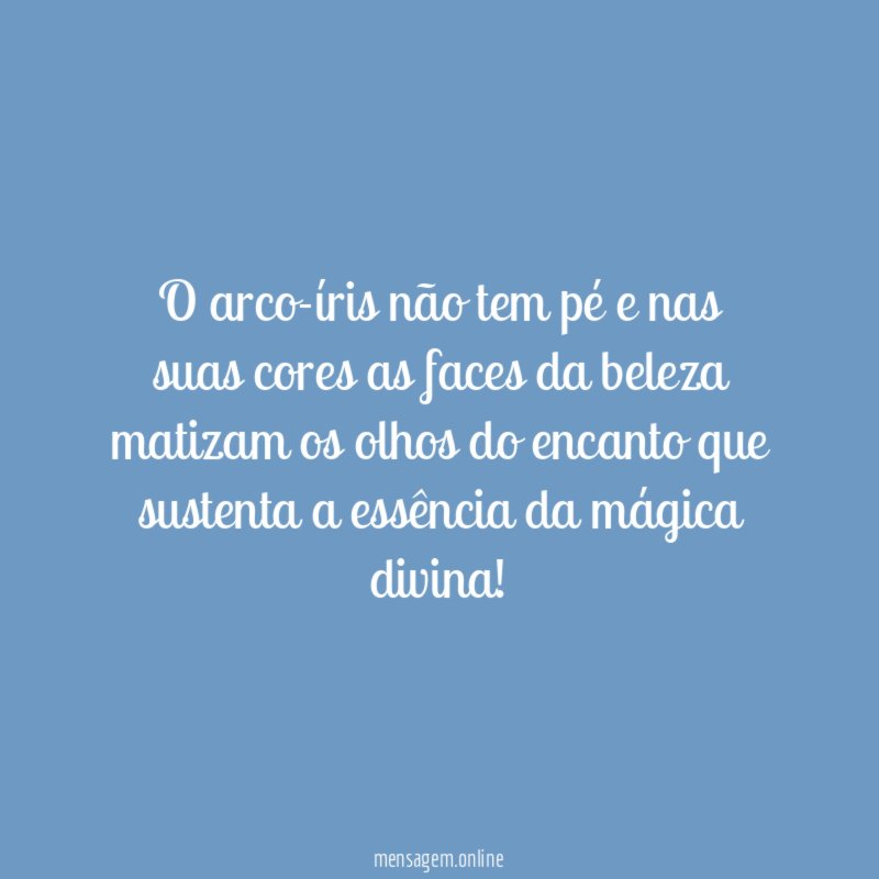 O arco-íris