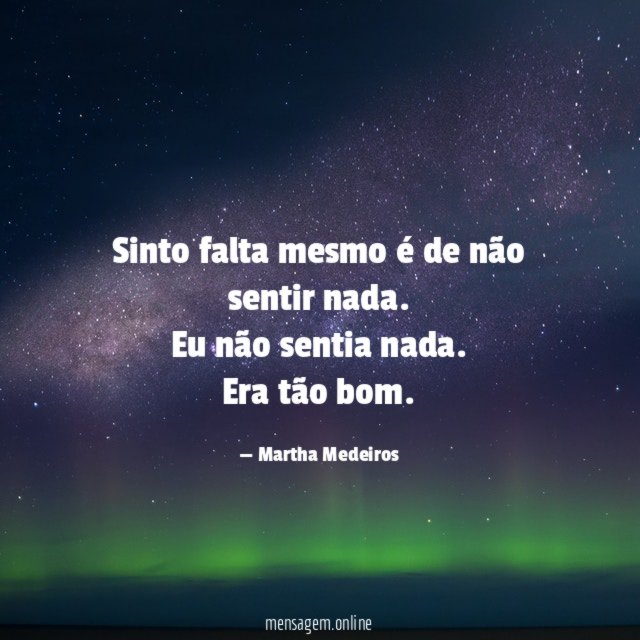 Não sinto nada