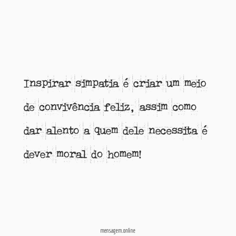 Inspire simpatia
