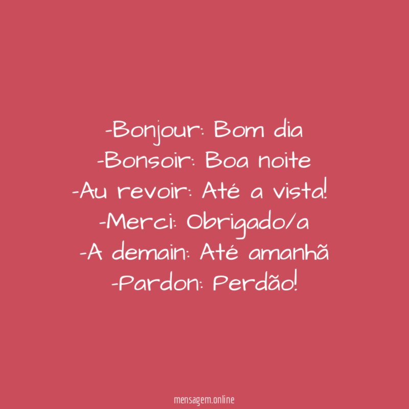 Palavras que você precisa aprender
