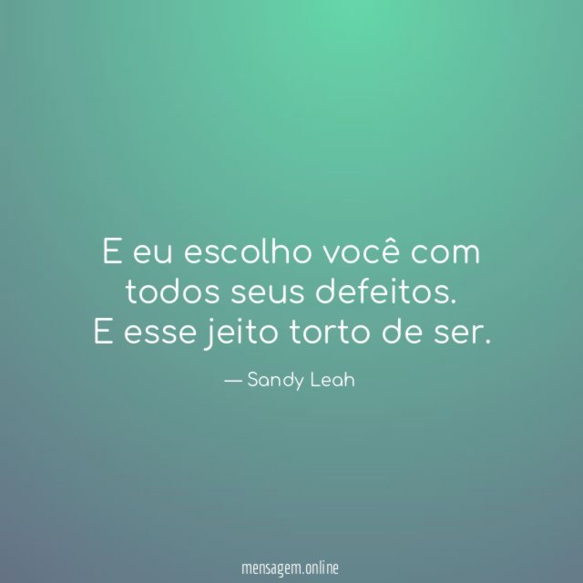 Defeitos e amor