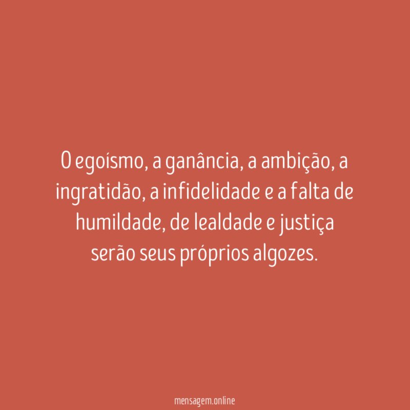 O egoísmo
