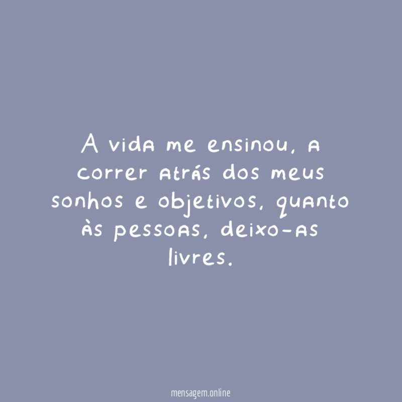 A vida me ensinou