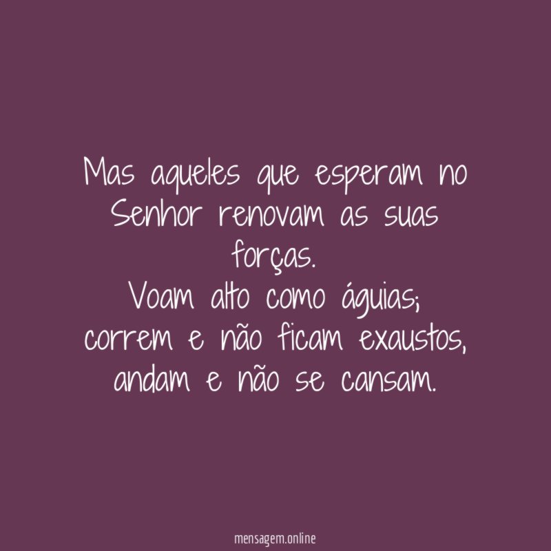 Esperam no Senhor