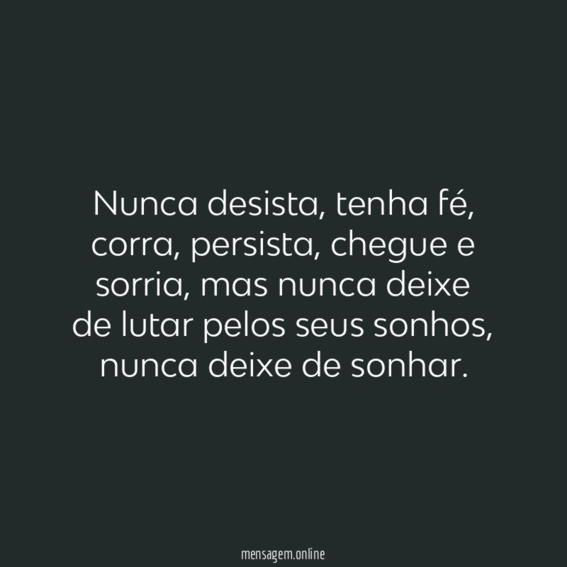 Nunca desista