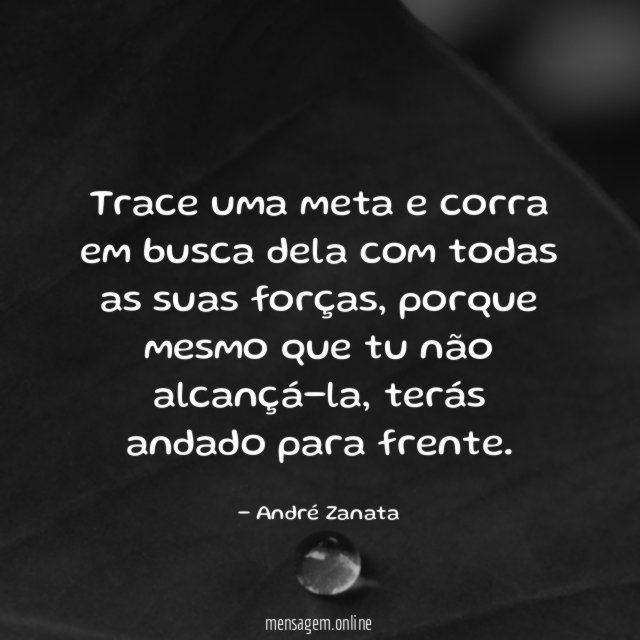 Trace uma meta e corra em busca dela