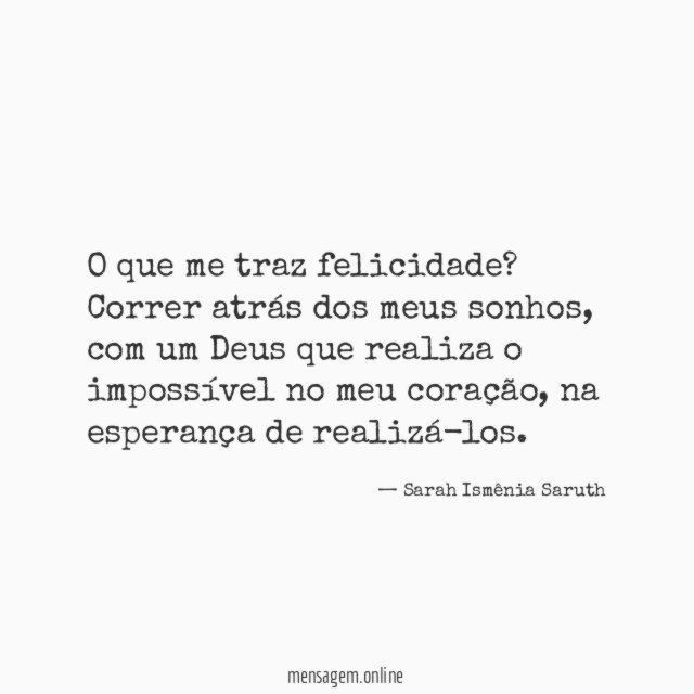 O que me traz felicidade