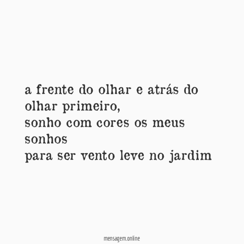 a frente do olhar e atrás do olhar primeiro