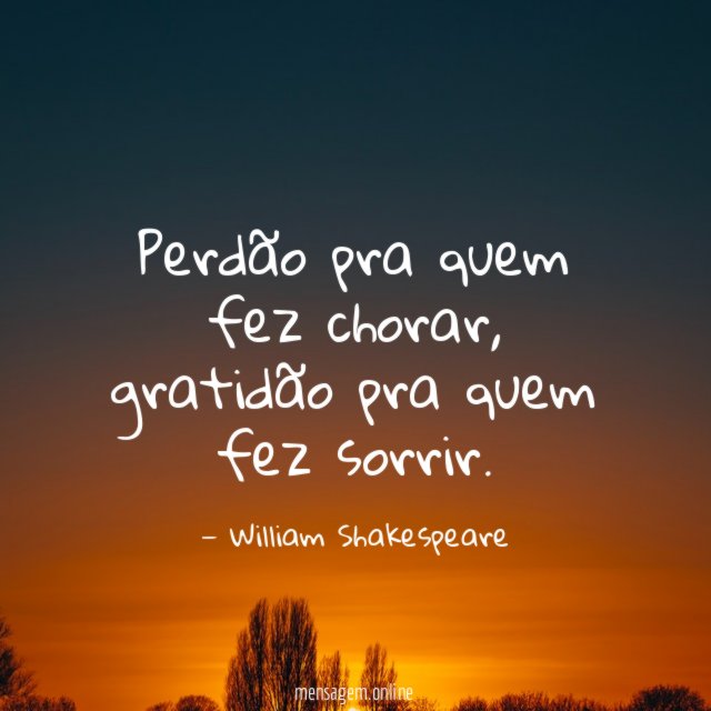Perdão pra quem fez chorar