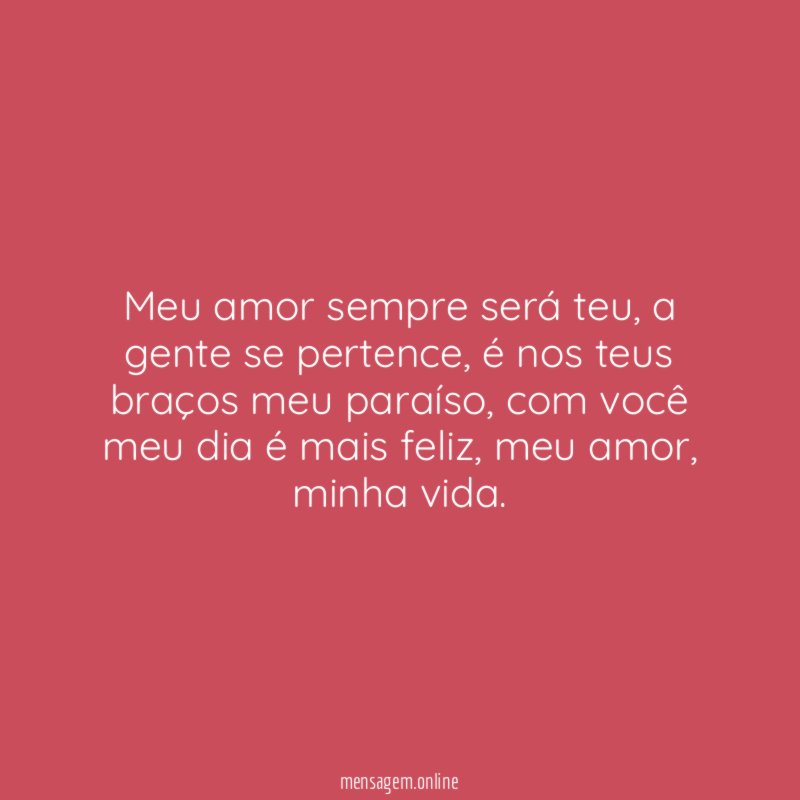 Meu amor sempre será teu