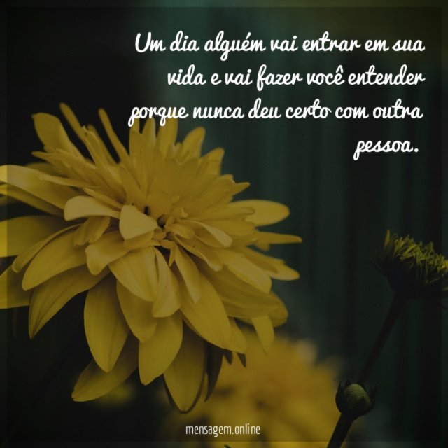 Um dia alguém vai entrar em sua vida
