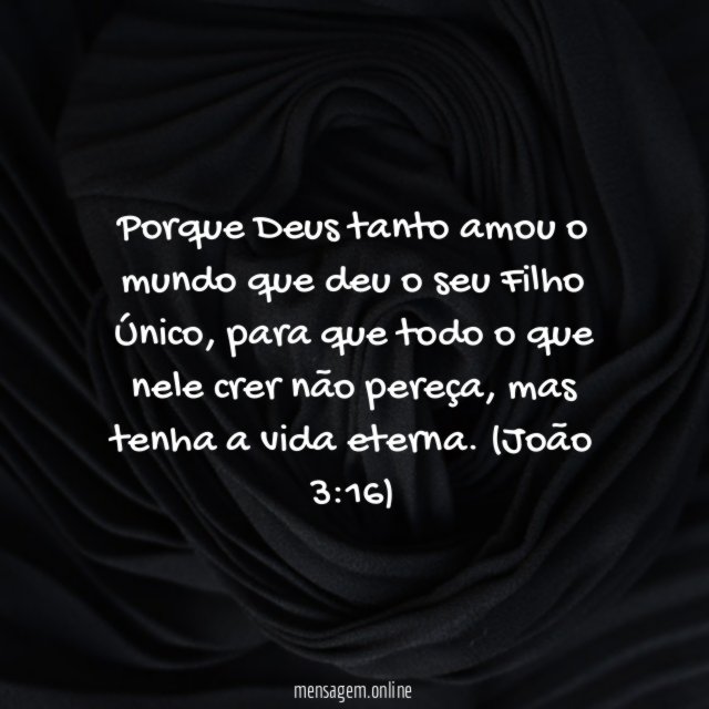 Porque Deus tanto amou o mundo que deu o seu Filho Único