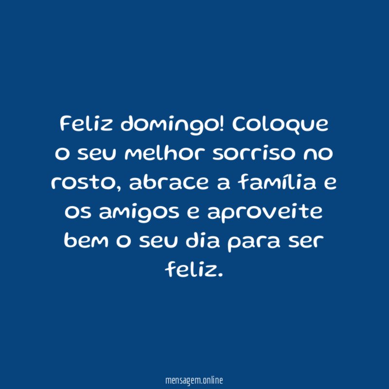 Feliz domingo