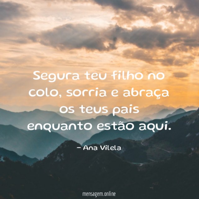 Segura teu filho no colo