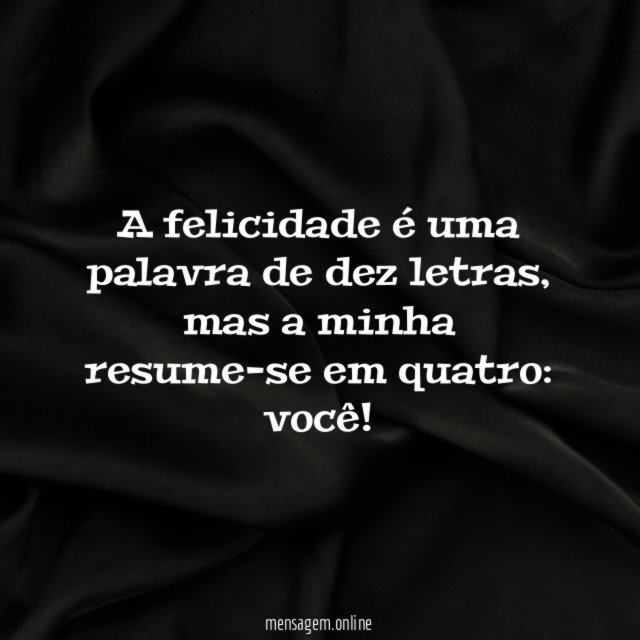 A felicidade é uma palavra de dez letras