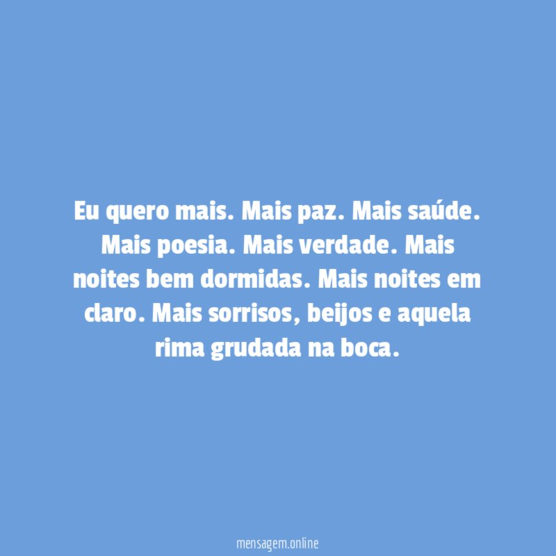 Eu quero mais