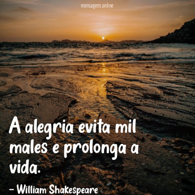 A alegria evita mil males e prolonga a vida