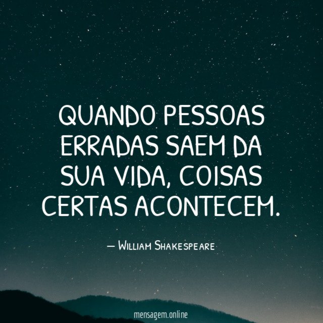 Quando pessoas erradas saem da sua vida