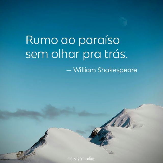 Rumo ao paraíso sem olhar pra trás