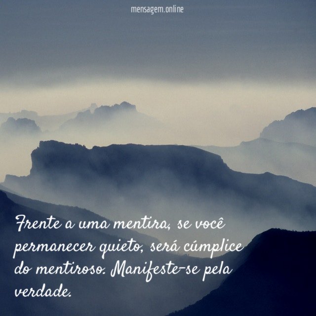 Frente a uma mentira