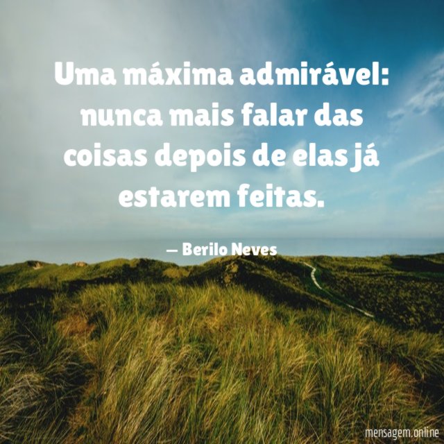 Uma máxima admirável