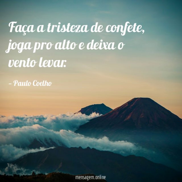 Faça a tristeza de confete