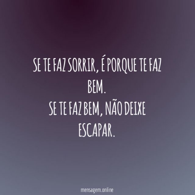Se te faz sorrir
