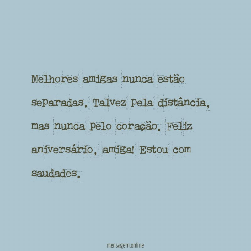 Melhores amigas nunca estão separadas