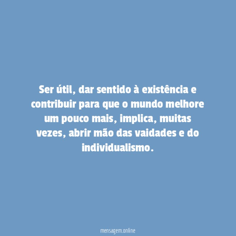 Ser útil