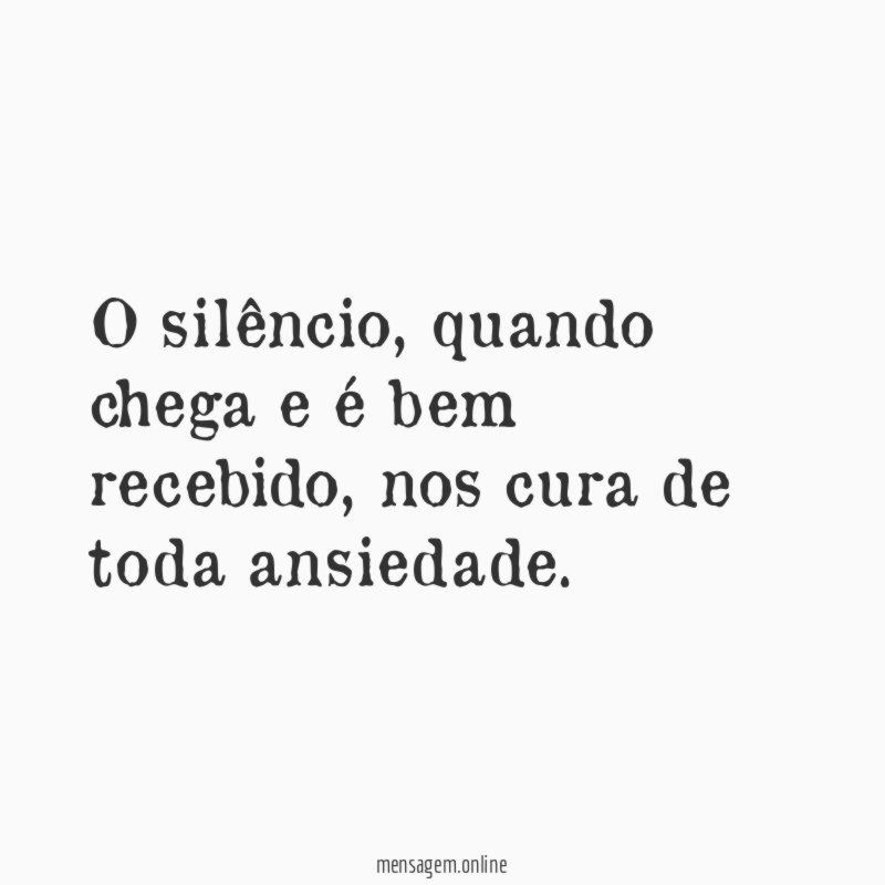 O silêncio