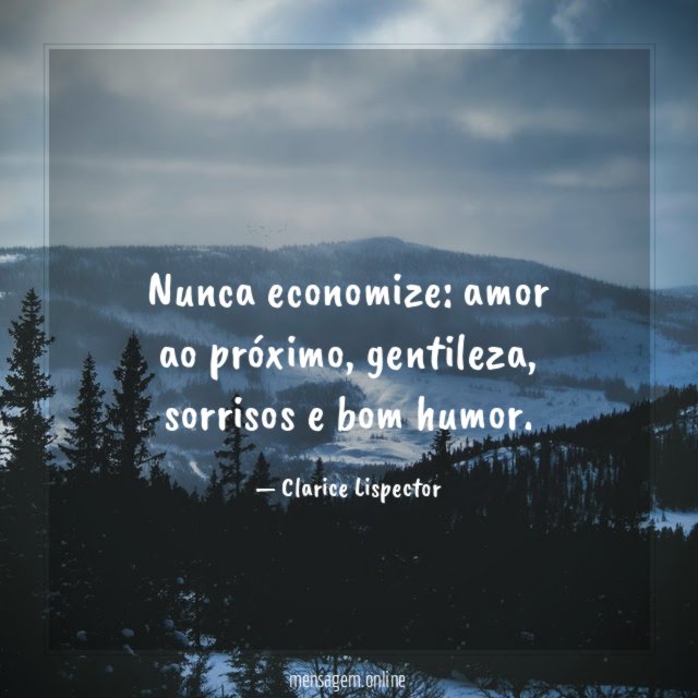 Nunca economize