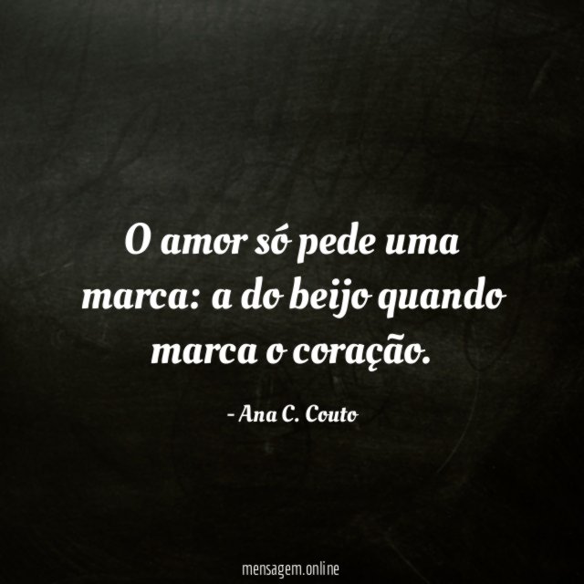 O amor só pede uma marca