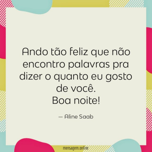 Ando tão feliz que não encontro palavras pra