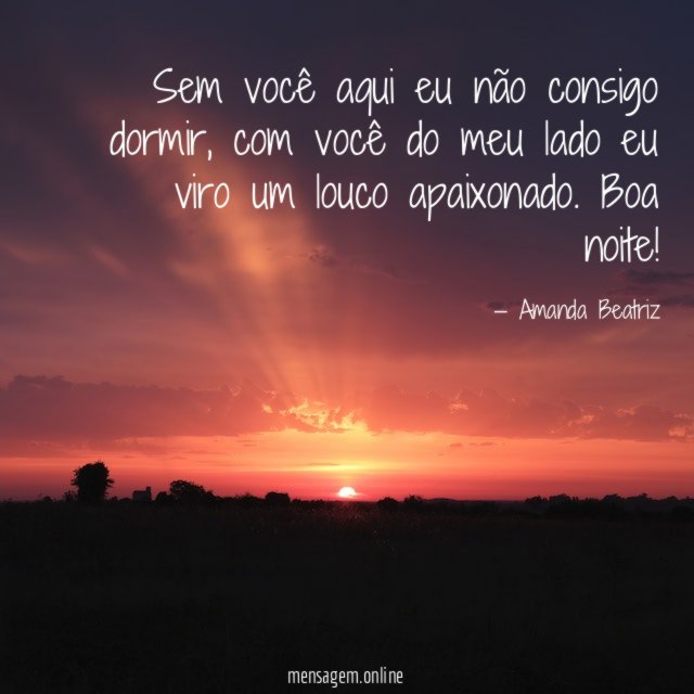 Sem você aqui eu não consigo dormir