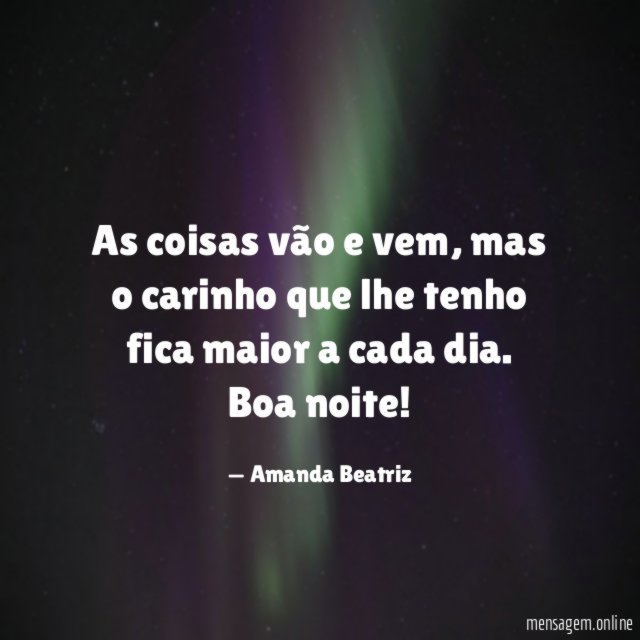As coisas vão e vem