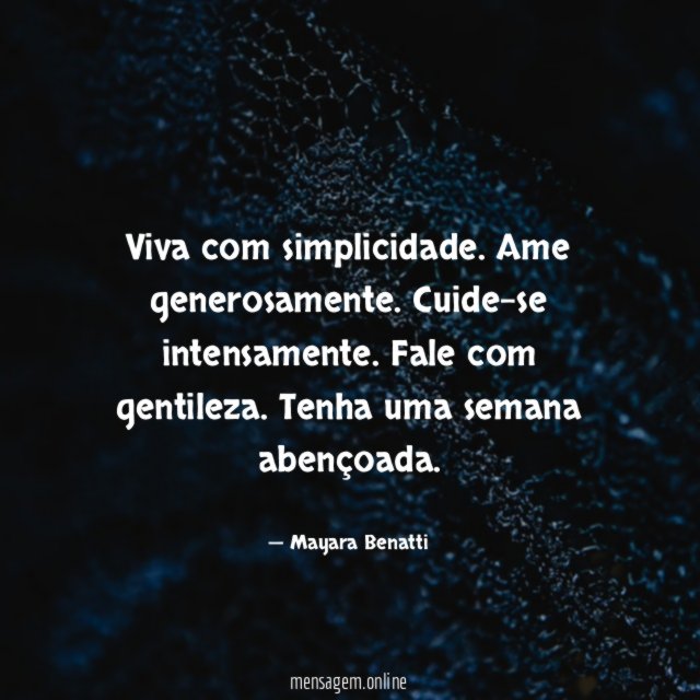 Viva com simplicidade
