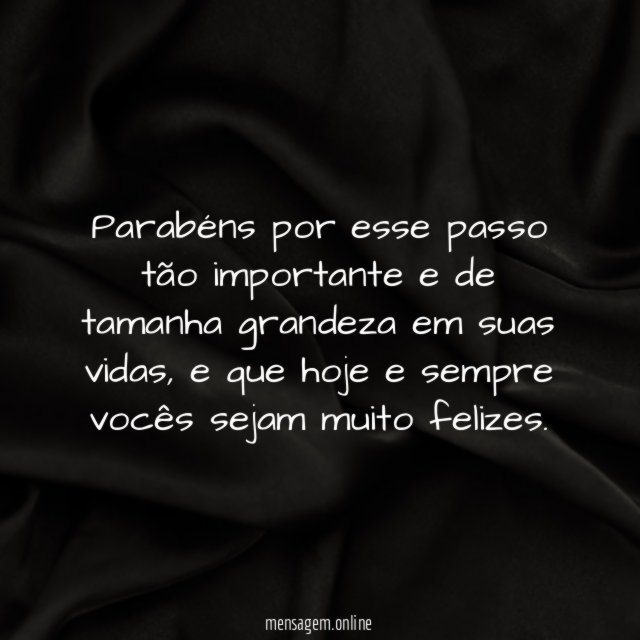 Parabéns por esse passo tão importante e de