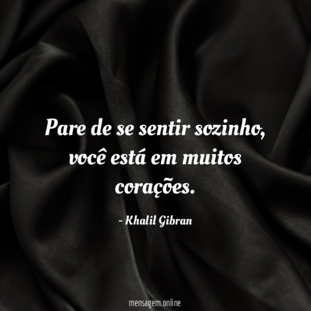 Pare de se sentir sozinho