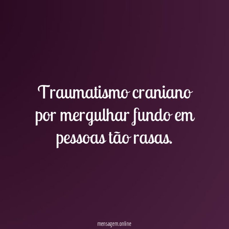 Traumatismo craniano por mergulhar fundo em pessoas tão rasas