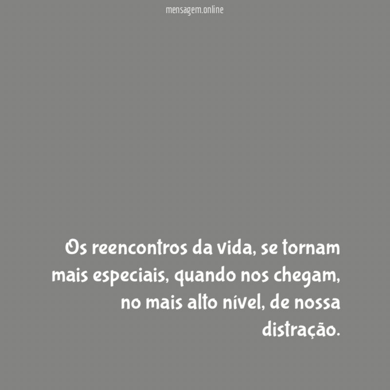 Os reencontros da vida