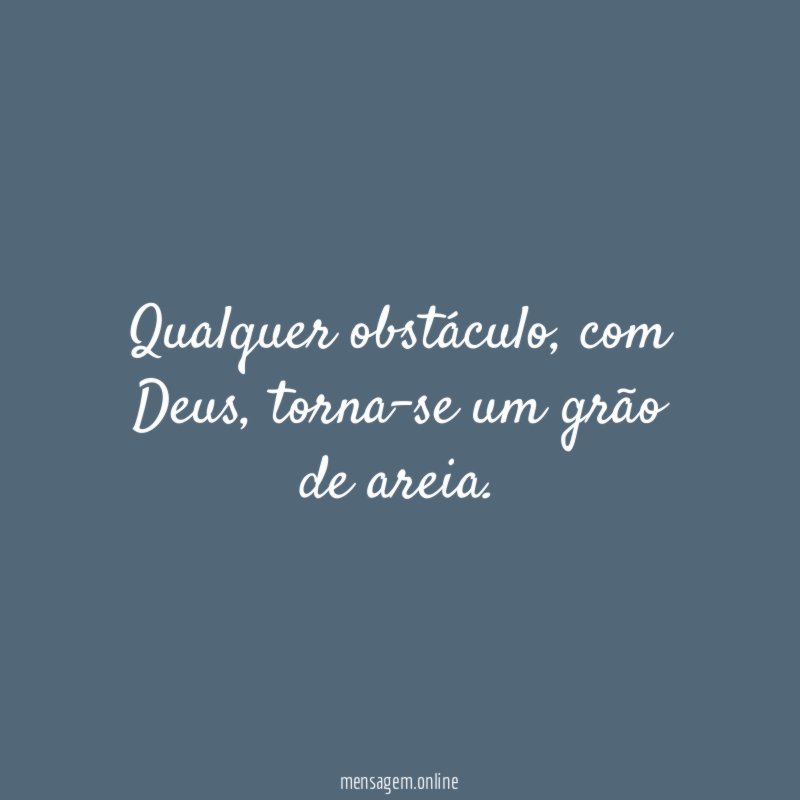Qualquer obstáculo