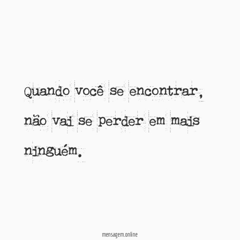 Quando você se encontrar