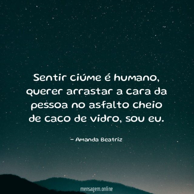 Sentir ciúme é humano