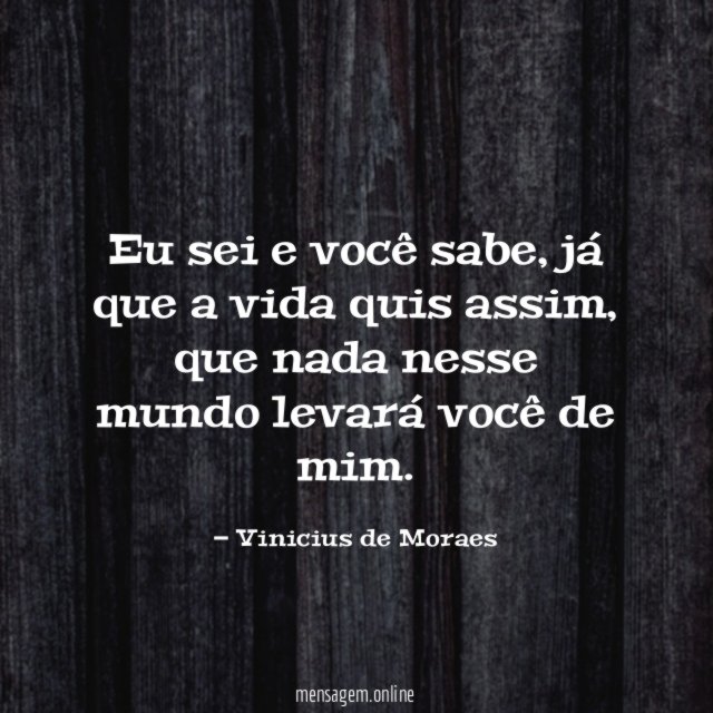 Eu sei e você sabe