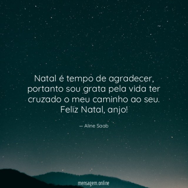 Natal é tempo de agradecer