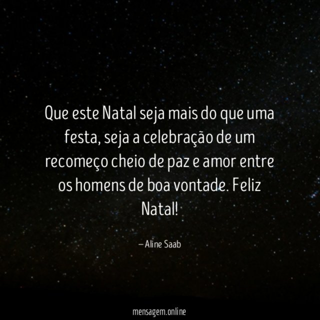 Que este Natal seja mais do que uma festa